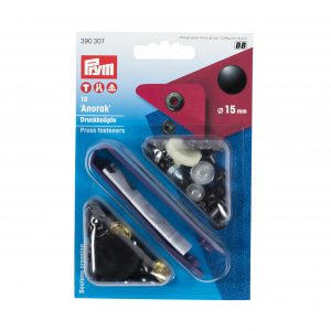Prym NF-Druckknopf Anorak MS 15 mm schwarz