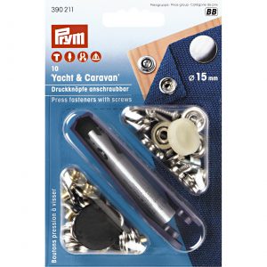 Prym NF-Druckknopf Yacht & Caravan MS 15 mm silberfarbig