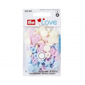 Prym Love Druckknopf Color KST 12,4 mm rosa/hellblau/perle