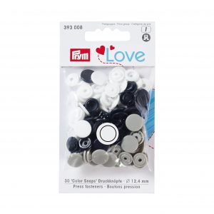 Prym Love Druckknopf Color KST 12,4 mm marine/grau/weiß
