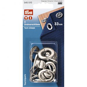 Prym Drehverschlüsse MS 33 mm silberfarbig