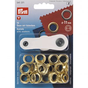 Prym Ösen und Scheiben MS 11,0 mm goldfarbig