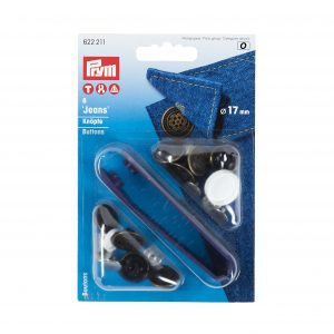 Prym NF-Jeans-Knöpfe Blume MS 17 mm altmessing