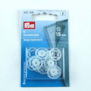 Prym Annäh-Druckknöpfe KST 15 mm transparent