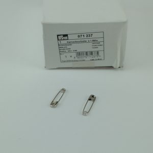 Sicherheitsnadeln Messing vernickelt, silber, No. 1