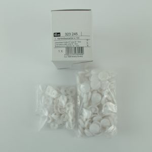 Überziehbare Knöpfe KST, weiß, 19 mm