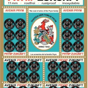 Annäh-Druckknöpfe, schwarz, 11 mm