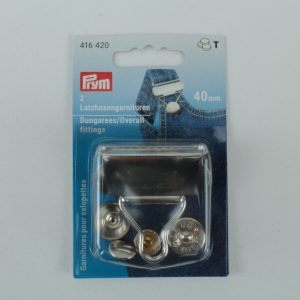 Prym Latzhosengarnituren ST, 40mm silber