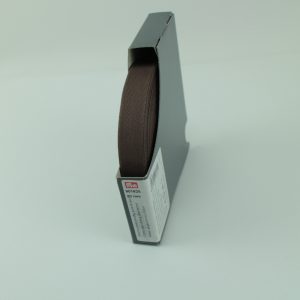 Baumwollband kräftig, dunkelbraun, 20 mm