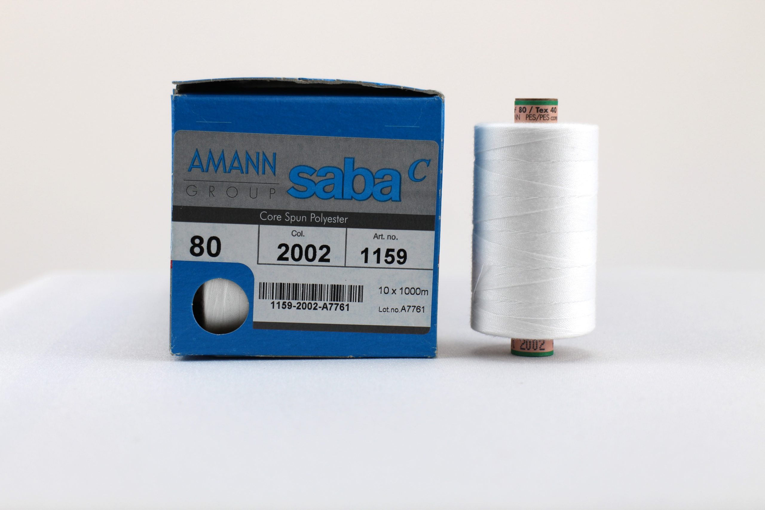 Amann Saba Nähgarn 80er Stärke (Farbe 2002) 1000m Spule (Karton á 10 Spulen)