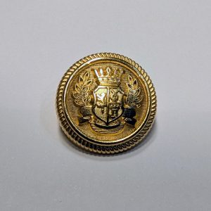 Zierknopf Metall goldfarben mit Wappen & Krone – Ø 20 mm – klassisch & elegant 10 Stück
