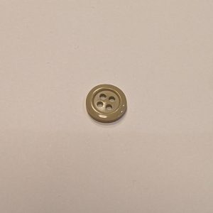 Knopf aus Kunststoff, 4 Löcher, Ø 12mm, beige, 10 Stück