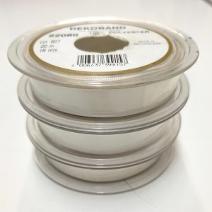 SWS Dekoband mit Drahtkante, 16mm, naturfarben