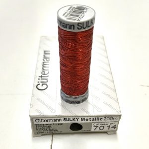 Gütermann Sulky Stickgarn metallic 200m Spule rot