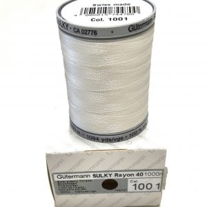 Gütermann Sulky Rayon 40 Stickgarn Stickfaden 1000m Spule weiß