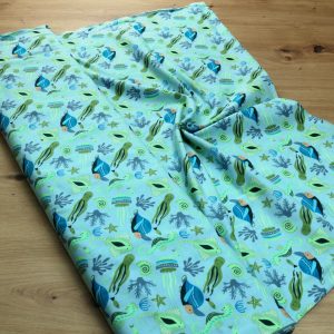 Baumwoll Jersey Stoff bedruckt, Meterware – Elastischer Baumwolljersey für Kleidung & Nähen