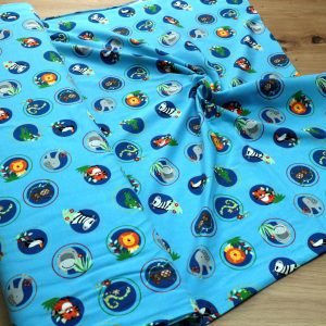 Baumwoll Jersey Stoff bedruckt, Meterware – Elastischer Baumwolljersey für Kleidung & Nähen