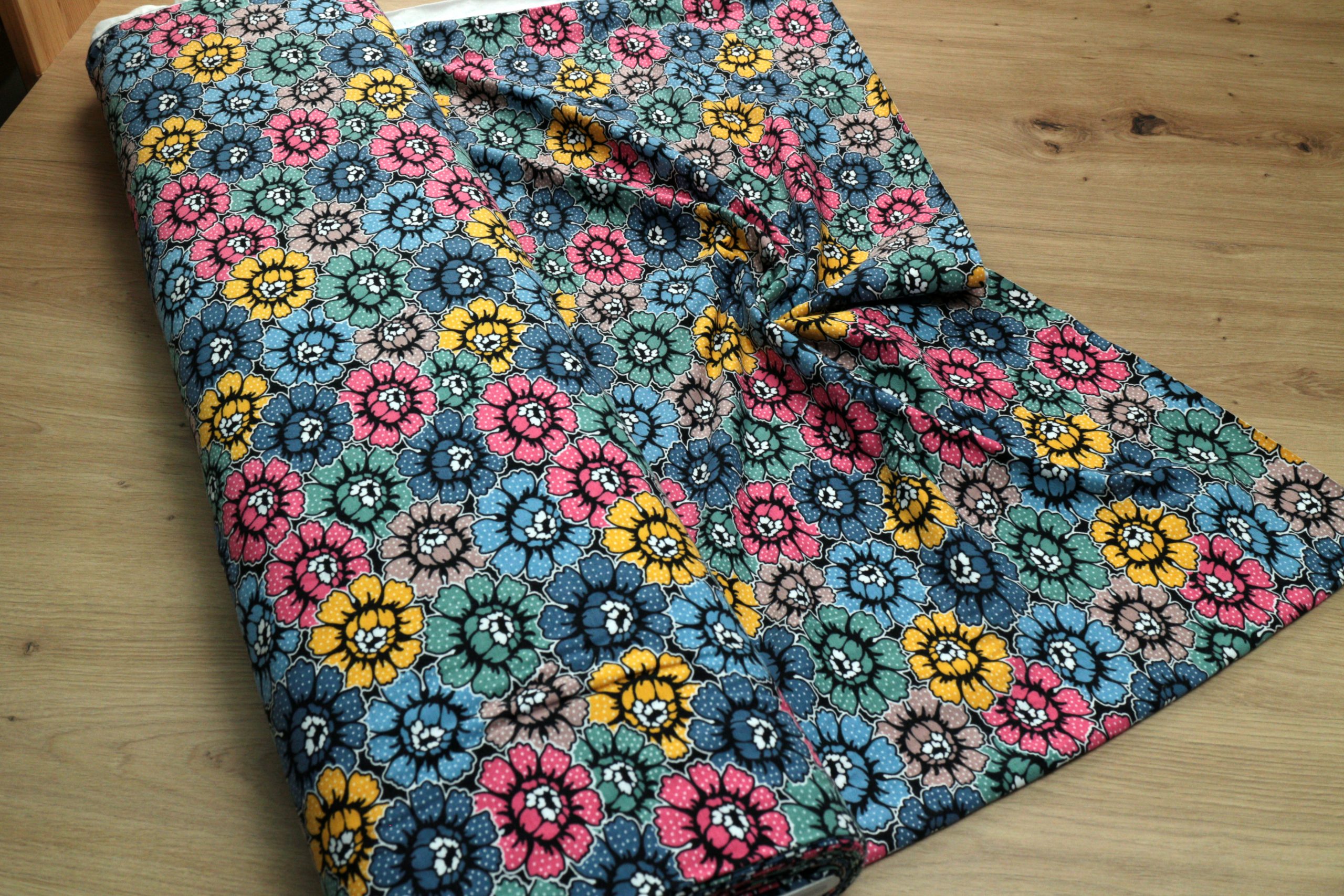 Baumwoll Jersey Stoff bedruckt, Meterware – Elastischer Baumwolljersey für Kleidung & Nähen