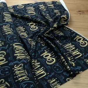 Baumwoll Jersey Stoff bedruckt, Meterware – Elastischer Baumwolljersey für Kleidung & Nähen