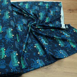 Baumwoll Jersey Stoff bedruckt, Meterware – Elastischer Baumwolljersey für Kleidung & Nähen