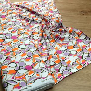 Baumwoll Jersey Stoff bedruckt, Meterware – Elastischer Baumwolljersey für Kleidung & Nähen
