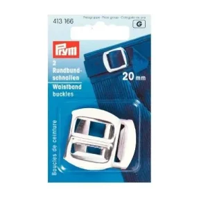 Prym Rundbundschnallen Metall 20 mm silberfarbig