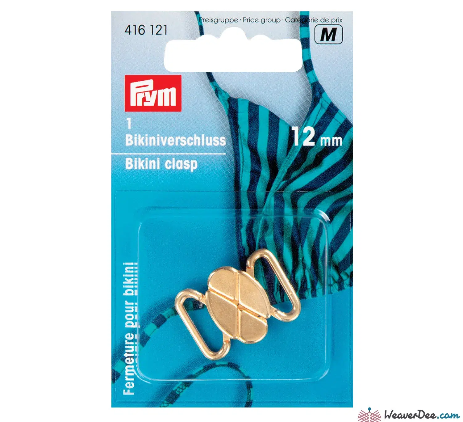 Prym Bikini- und Gürtelverschluss MET 12 mm goldfarbig